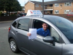 Callum Evans passes driving test with AutoDrive and Bill